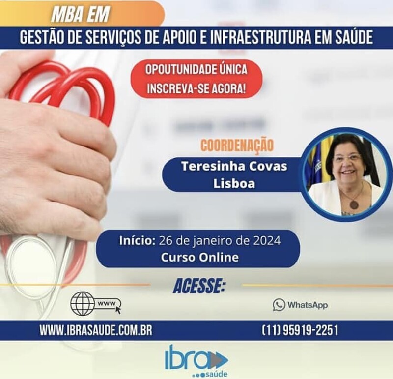  MBA de Gestão de Serviços de Apoio e Infraestrutura em Saúde